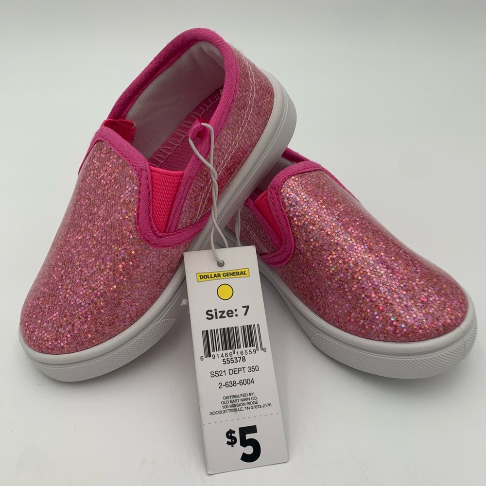 Pink Sparkly Girls Shoes 
Sizes 7 & 9